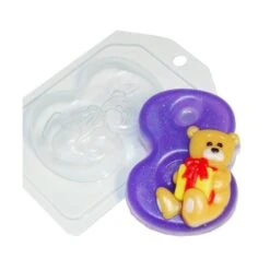 1pc Ours En Peluche Numéro 8 D'Anniversaire D'Enfants De Bébé Célébration En Plastique De Savon La F