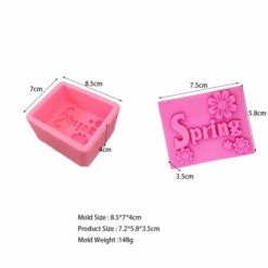 1pc Printemps 3D Silicone Savon Moule, Argile Gypse Moule, Cire Bougie, Uv Résine Chocolat Gâteau Fo