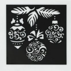 1pc Stencil Pour La Créativité "Ornements De Noël" 15 × 15 Cm, Home Wall Decoration Painting Plastic -Promos Creavea Boutique 1pc stencil pour la creativite ornements de noel 15 15 cm home wall decoration painting plastic p 3