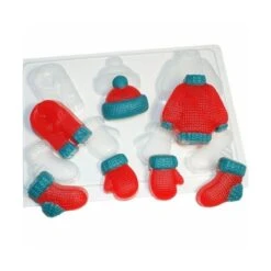 1pc Tricoté Des Vêtements Chauds, Des Mitaines Pull Chapeau Foulard Mini De Noël De Noël Ornement En