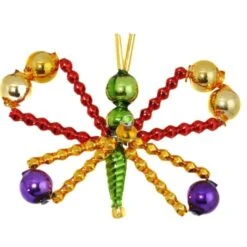 1pcs Or Rouge Vert Violet Papillon Tchèque De Bohême De L'Arbre De Noël De Cadeaux Ornements Projet