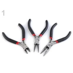 1set 1 Ensemble Noir Des Bijoux Des Pinces, Des Outils Et De L'Équipement, Des Perles