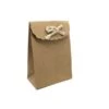 2 Boites Pochettes Cadeaux Uni Couleur Kraft Avec Noeud 13cm X 9cm