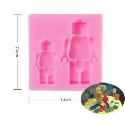 2 Enfants Jouet Robots, 3D Silicone Chocolat Savon Gâteau, Fondant Gâteau, Argile Résine Cire Gelée