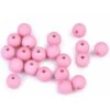 20pc (59) Rose Clair Mat Acrylique Perles Ø10mm, Plastique