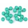 20pc (72d) Lumière Turquoise Mat Acrylique Perles Ø10mm, Plastique