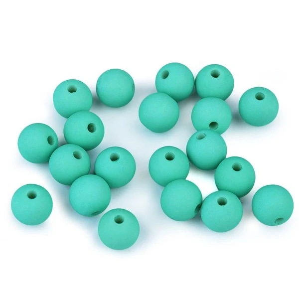 20pc (72d) Lumière Turquoise Mat Acrylique Perles Ø10mm, Plastique 2 20pc (72d) Lumière Turquoise Mat Acrylique Perles Ø10mm, Plastique – Image 2