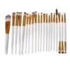 20pcs Set En Or Blanc Pinceaux De Maquillage En Plastique De Fibre Artificielle Make-up De La Fondat