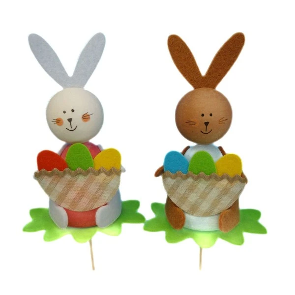 2pcs Kit De Bricolage 2 Lapin De Pâques Lapin Avec Le Sac Et Les Oeufs Pot Bâton Animal Décor à La M 1 2pcs Kit De Bricolage 2 Lapin De Pâques Lapin Avec Le Sac Et Les Oeufs Pot Bâton Animal Décor à La M