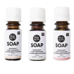 3 Huiles Parfumées 10 Ml Pour Savon - Noix De Coco, Jasmin, Rose