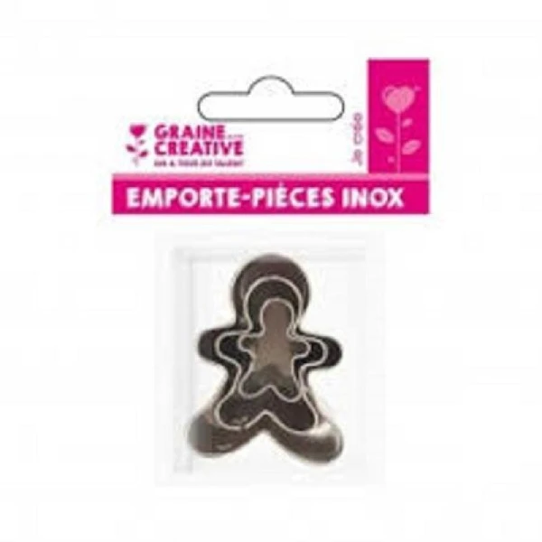 3 Mini Emporte-Pièces Pain D'Epi En Inox 1 3 Mini Emporte-Pièces Pain D'Epi En Inox