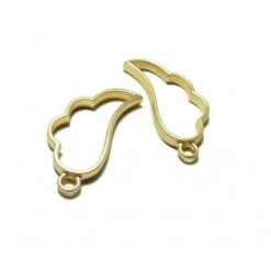4 Breloques Pendentifs Breloques AILE D' Ange OR Mate 36mm Pour Créations Résine Fimo H4727C
