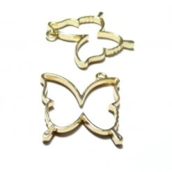 4 Breloques Pendentifs Papillon Doré Pour Création De Resine Ou Fimo HS4734E