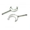 4 Breloques Pendentifs SCEPTRE LUNE Argent Platine 54mm Pour Créations En Résine Et Fimo H504P
