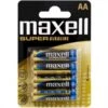 4 Piles AA LR6 Maxell Super Alkaline