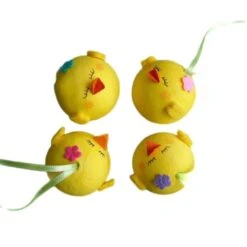 4pcs Kit De Bricolage 4 De Pâques, Poulet, Poussin Ronde Décoration De Décoration Pour La Maison Des