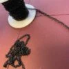 5 Mètres De Chaîne Fantaisie De Couleur Noire, Maille Ronde