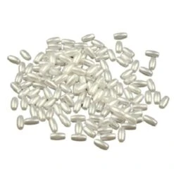 5g De Perles En Plastique Imitation Perles De Nacre Coup D'Œil 3x6mm Riz, L'Échelle De Tirant Trou