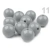 5pc Gris Très Léger En Plastique Perles Rondes De Couleur Ø20mm, Opaque