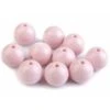 5pc Rose Pâle En Plastique Perles Rondes De Couleur Ø20mm, Opaque