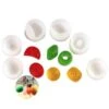 6pcs Transparent Mélange Bonbon Sucré De La Nourriture Les Fruits De Silicone Cookie Tranche Star Ca
