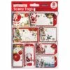 8 étiquettes Cadeaux Autocollantes - Père Noël Traditionnel