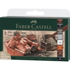 8 Feutres De Dessin - Pitt Artist Pens Classic - Faber-Castell - Assortiment