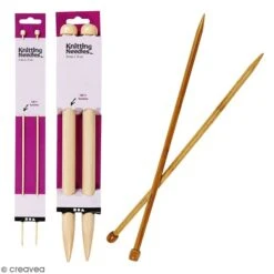 Creativ Company Aiguilles à Tricoter - Bambou - 35 Cm - Plusieurs Tailles