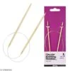 Creativ Company Aiguilles Circulaires En Bambou - 60 à 80 Cm - Différentes Tailles