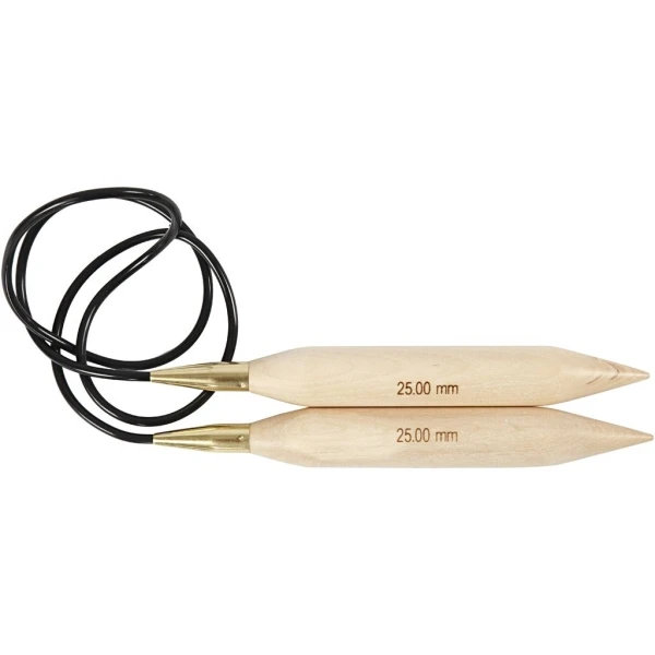 Creativ Company Aiguilles Circulaires En Bois - 150 Cm - N°25 1 Creativ Company Aiguilles Circulaires En Bois - 150 Cm - N°25