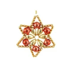 Argent Or Rouge Star Tchèque De Bohême De L'Arbre De Noël De Cadeaux Ornements De Perles De Verre Pr