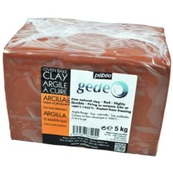 Pebeo Argile à Cuire - Rouge - 5 Kg