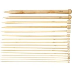 Creativ Company Assortiment D'aiguilles à Tricoter En Bambou - N°2,5 à 20 - 16 Paires
