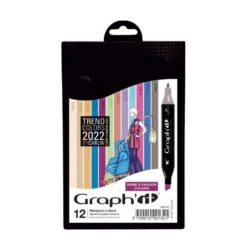 Assortiment De Feutres à Alcool Graph'it - Home & Fashion Colors - 12 Pcs