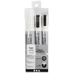 Creativ Company Assortiment De Feutres à Craie - Blanc - 3 à 15 Mm - 3 Pcs -Promos Creavea Boutique assortiment de feutres a craie blanc 3 a 15 mm 3 pcs p 4