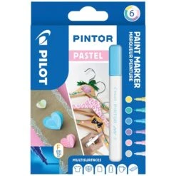 Creativ Company Assortiment De Feutres Pintor - Pointe Fine - Couleurs Pastel - 6 Pcs