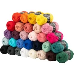 Creativ Company Assortiment De Fil De Coton - Multicolore - Oeko-Tex Cotton - 30 X 50 G
