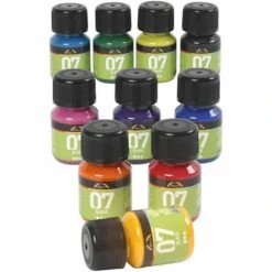 Creativ Company Assortiment De Peinture Sur Verre - A Color Glass - 30 Ml - 10 Pcs