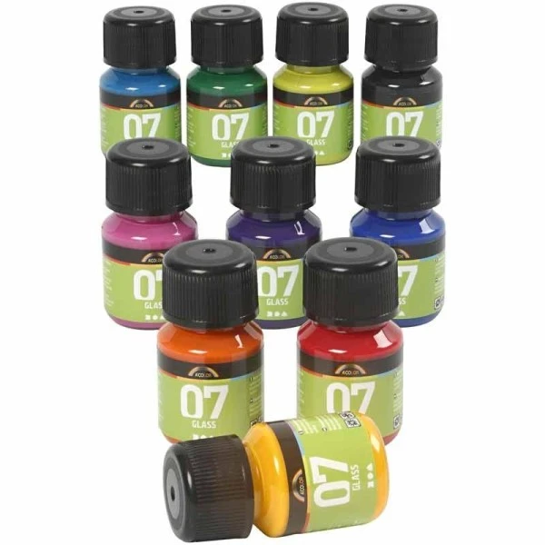 Creativ Company Assortiment De Peinture Sur Verre - A Color Glass - 30 Ml - 10 Pcs 1 Creativ Company Assortiment De Peinture Sur Verre - A Color Glass - 30 Ml - 10 Pcs