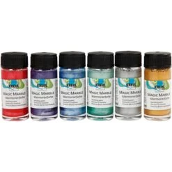Creativ Company Assortiment De Peintures Magic Marble - Métallique - 20 Ml - 6 Pcs