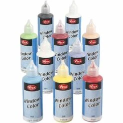 Creativ Company Assortiment De Peintures Sur Fenêtre Window Color - 90ml - 10 Pcs
