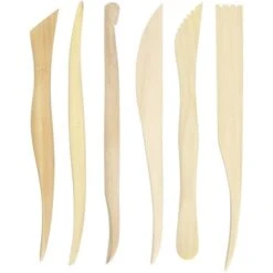 Creativ Company Assortiment D'ébauchoirs En Bois - 15 Cm - 6 Pcs