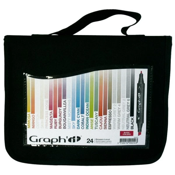 Assortiment Feutre à Alcool Graph'it Basic Colors X 24 1 Assortiment Feutre à Alcool Graph'it Basic Colors X 24