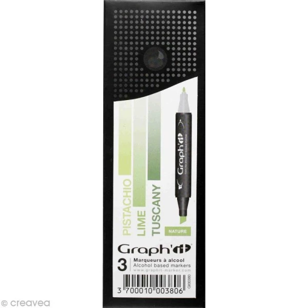 Assortiment Feutre à Alcool Graph'it Dégradé Nature X 3 1 Assortiment Feutre à Alcool Graph'it Dégradé Nature X 3