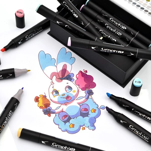 Assortiment Feutre à Alcool Graph'it Kawaii X 12 3 Assortiment Feutre à Alcool Graph'it Kawaii X 12 – Image 3