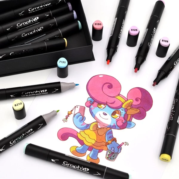 Assortiment Feutre à Alcool Graph'it Kawaii X 12 4 Assortiment Feutre à Alcool Graph'it Kawaii X 12 – Image 4