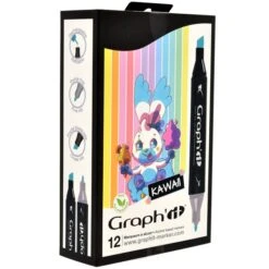 Assortiment Feutre à Alcool Graph'it Kawaii X 12 10 Assortiment Feutre à Alcool Graph'it Kawaii X 12 -Promos Creavea Boutique assortiment feutre a alcool graphit kawaii x 12 p 5