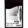 Assortiment Feutre à Alcool Graph'it Neutral Grey Colors X 12