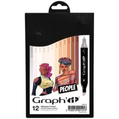 Assortiment Feutre à Alcool Graph'it People X 12