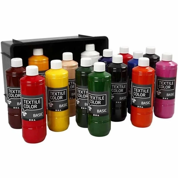 Creativ Company Assortiment Peinture Textile - Couleurs Basiques - 15 X 500 Ml 1 Creativ Company Assortiment Peinture Textile - Couleurs Basiques - 15 X 500 Ml